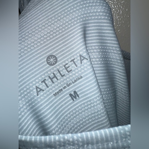 Athleta Women's Side Tie Tank Size Medium -Grey Striped - Picture 3 of 7